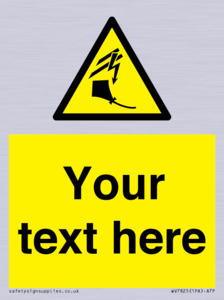 Custom warning kite flying near powerlines